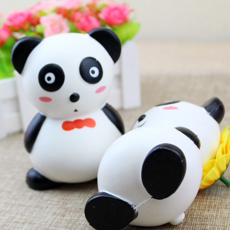 Bulk Oem Custom Pu Anti Stress Ball Pu Foam Squishy Toy Panda