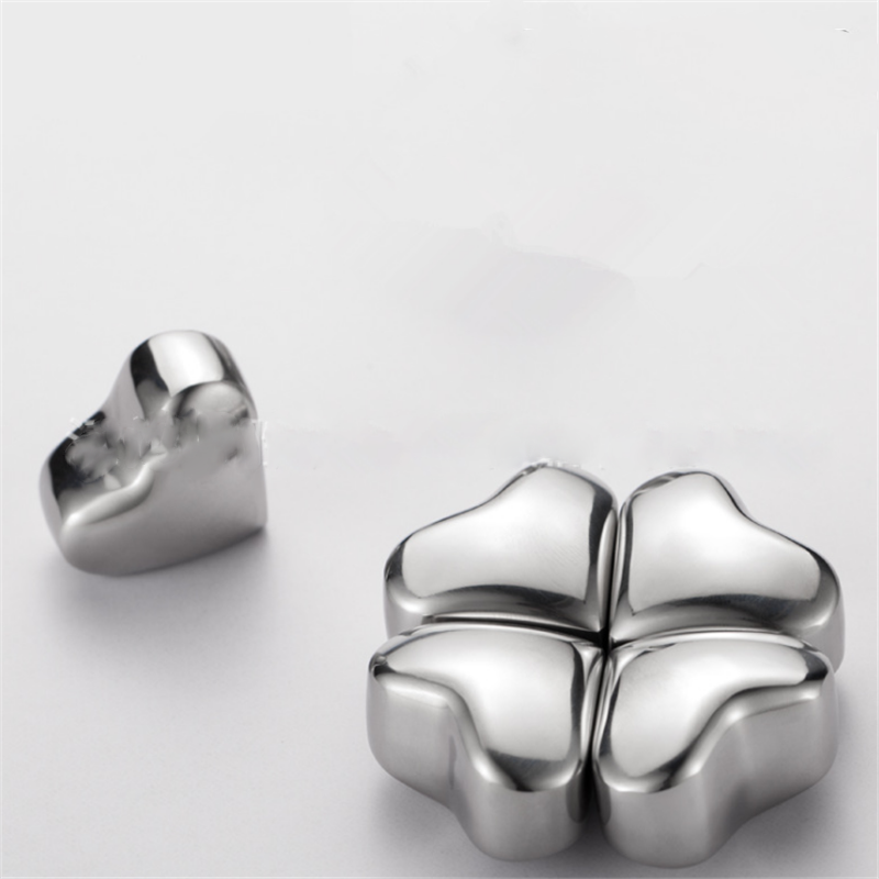 Hot-Sale Style Heart-shaped Stainless Steel Ice Cube For Wine Factory