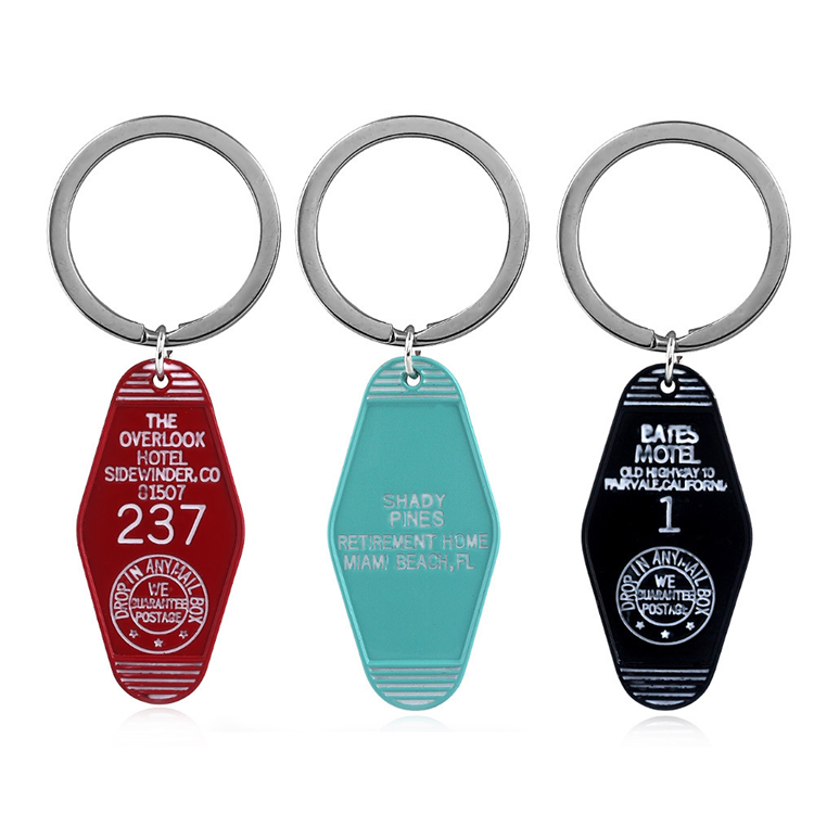 New Product Ideas 2019 Custom Logo Personalized Keychain Motel Key Chain