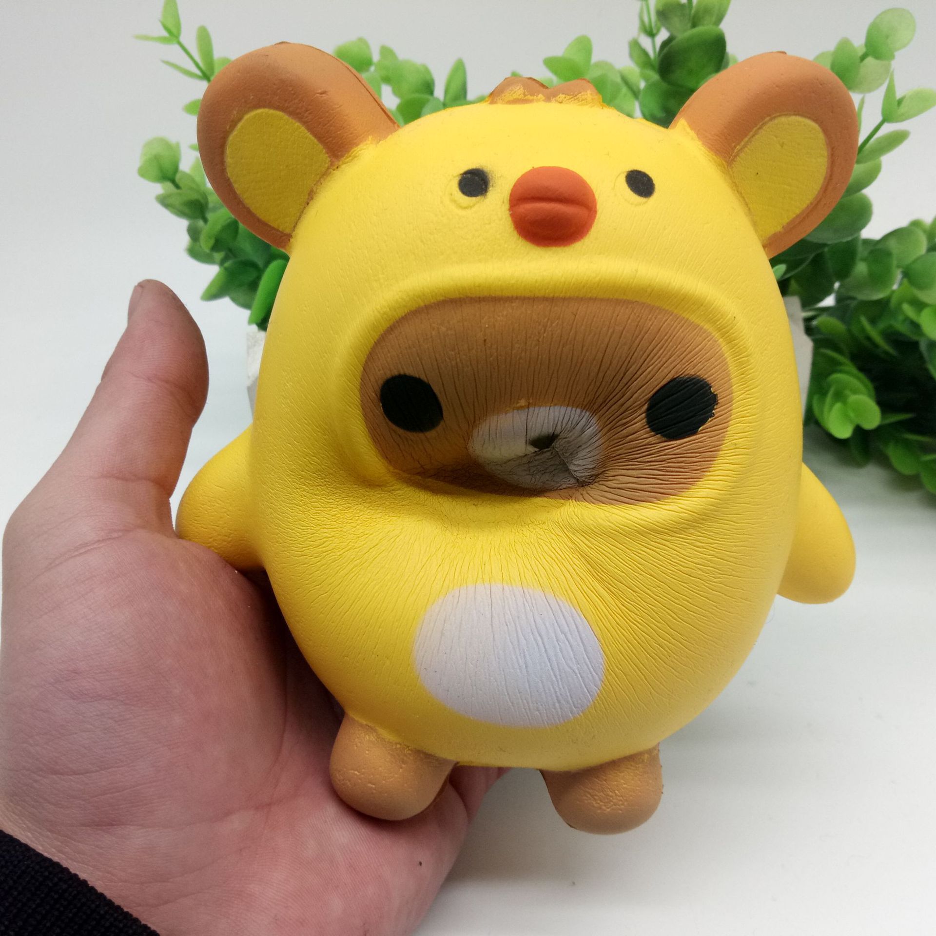 Slow Rising Yellow Chick Bear Stress Ball Toy 