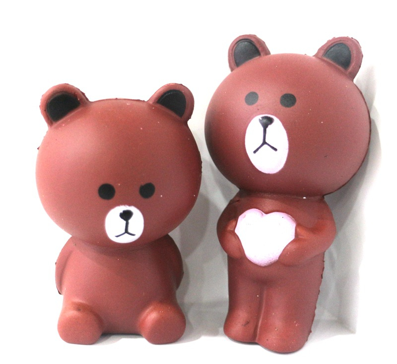 Animal Shaped Stress Balls, PU Foam Animal Antistress Toy, Bear Animal Stress Ball 
