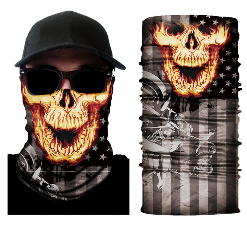 Skull Mask Windproof Dust-proof Motorcycle Face Mask for Out Riding Motorcycle Bicycle Bike Magic Bandana