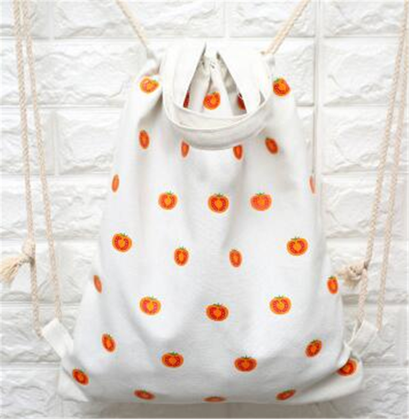 Custom Logo Printed Organic Cotton /Canvas Drawstring Gift Bag