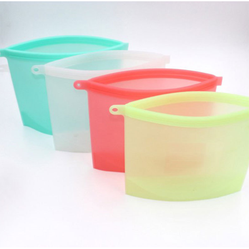 Reusable Refrigerator Silicone Fresh Sealing Food Storage Bag Fruits Vegetable Meats Preservation Container