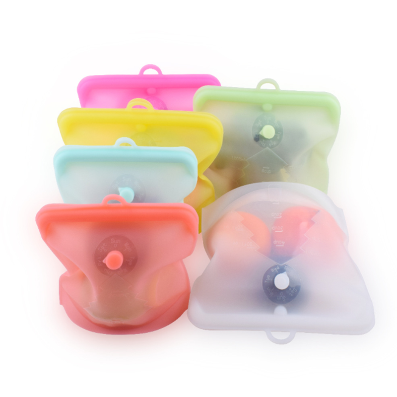 Fruits Vegetable Meats Preservation Container Silicone Food Storage Bag Reusable Silicone Food Preservation Bag Sandwich Bag 